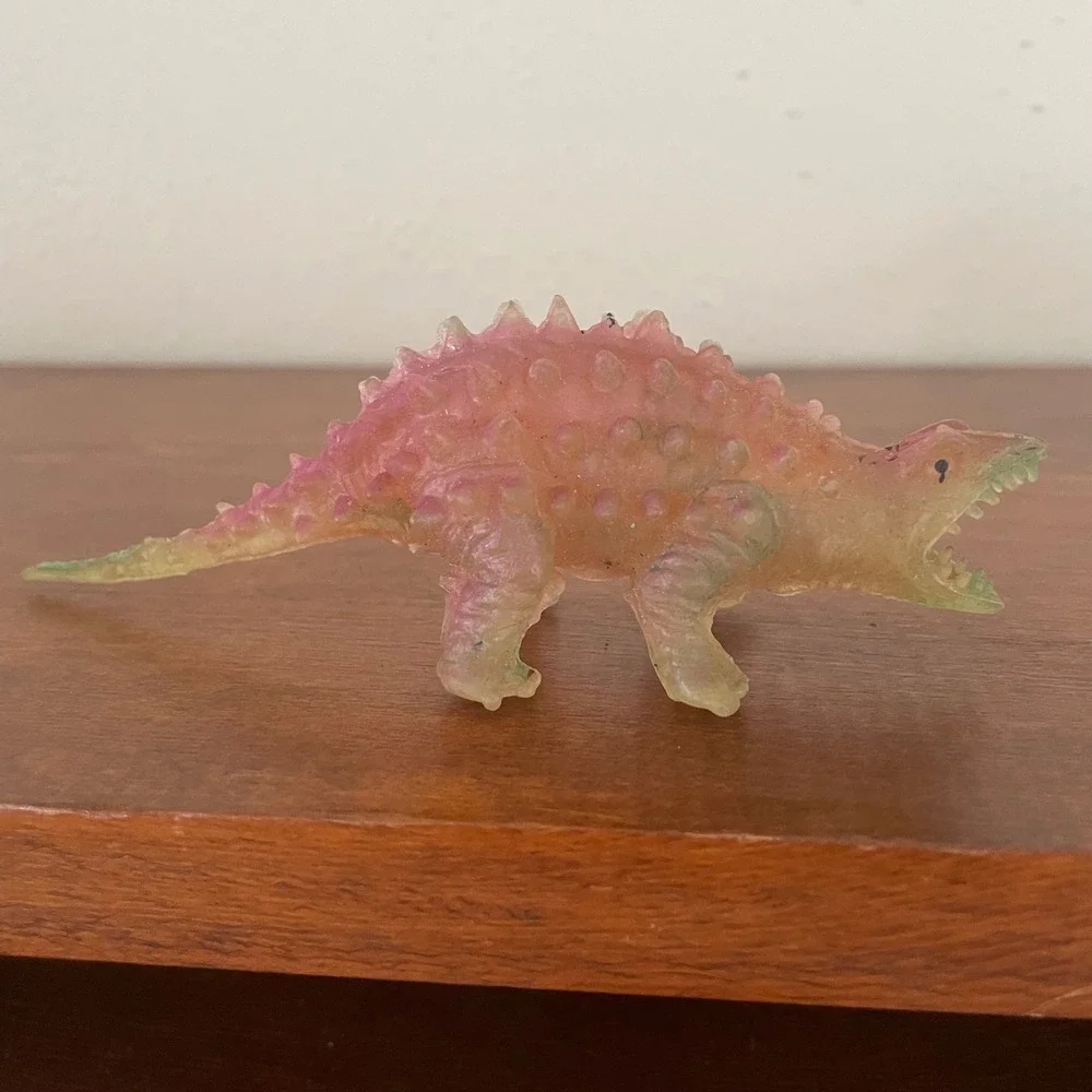 Vtg‎ 1980s Glow In The Dark panoplosaurus / ankylosaurus Dinosaur Toy Figure